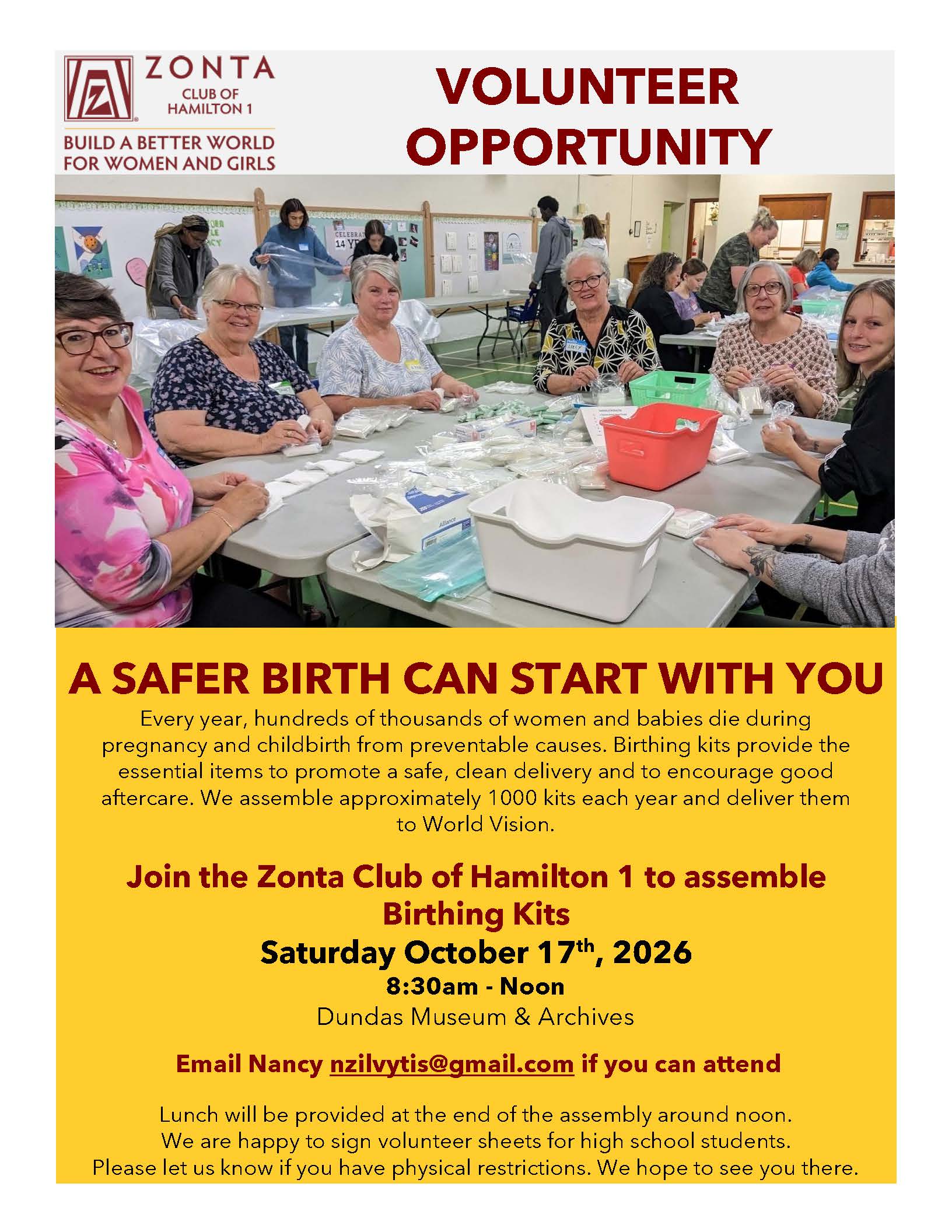 Zonta Birthing Kits 2026